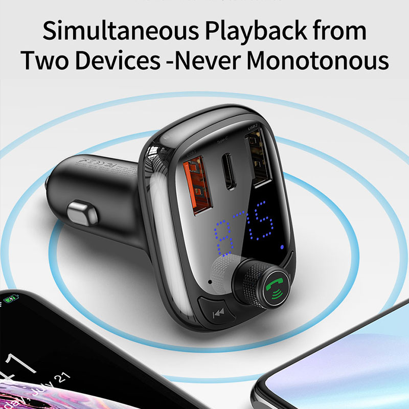 FM Transmitter Bluetooth 5.0 Handsfree Car Kit Audio MP3 Player With PPS QC3.0 QC4.0 5A Fast Charger Auto FM Modulator