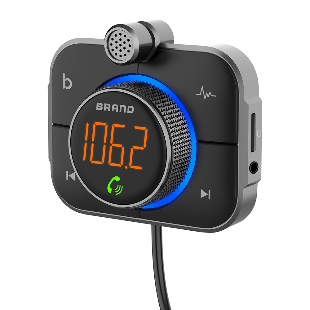 Wireless Car Bluetooth FM Transmitter MP3 Player QC3.0 18W+ PD3.0 24W Fast Charger LED Handsfree For Auto Phone Accessories