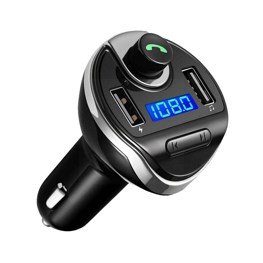 Hands Free Calls Wireless Bluetooth 3.0 FM Transmitter Charger MP3 Dual Audio Accessories Player Music For Car USB Receiver