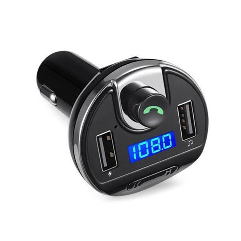 Hands Free Calls Wireless Bluetooth 3.0 FM Transmitter Charger MP3 Dual Audio Accessories Player Music For Car USB Receiver