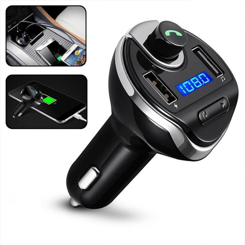 Hands Free Calls Wireless Bluetooth 3.0 FM Transmitter Charger MP3 Dual Audio Accessories Player Music For Car USB Receiver