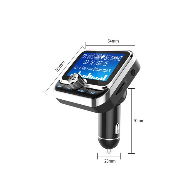 Creative Car FM Transmitter With Remote Control 1.8" LCD Bluetooth MP3 Player Dual USB Car Charger Handsfree FM Modulator