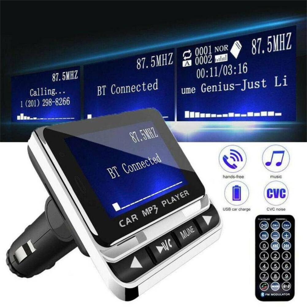 Car FM Transmitter Modulator Bluetooth-compatible Aux Mp3 Music Player 1.4 Inch LCD Screen Handsfree Call Car Kit Accessories