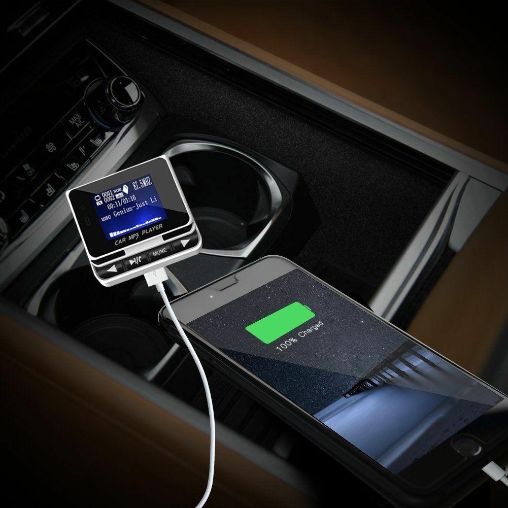 Car FM Transmitter Modulator Bluetooth-compatible Aux Mp3 Music Player 1.4 Inch LCD Screen Handsfree Call Car Kit Accessories