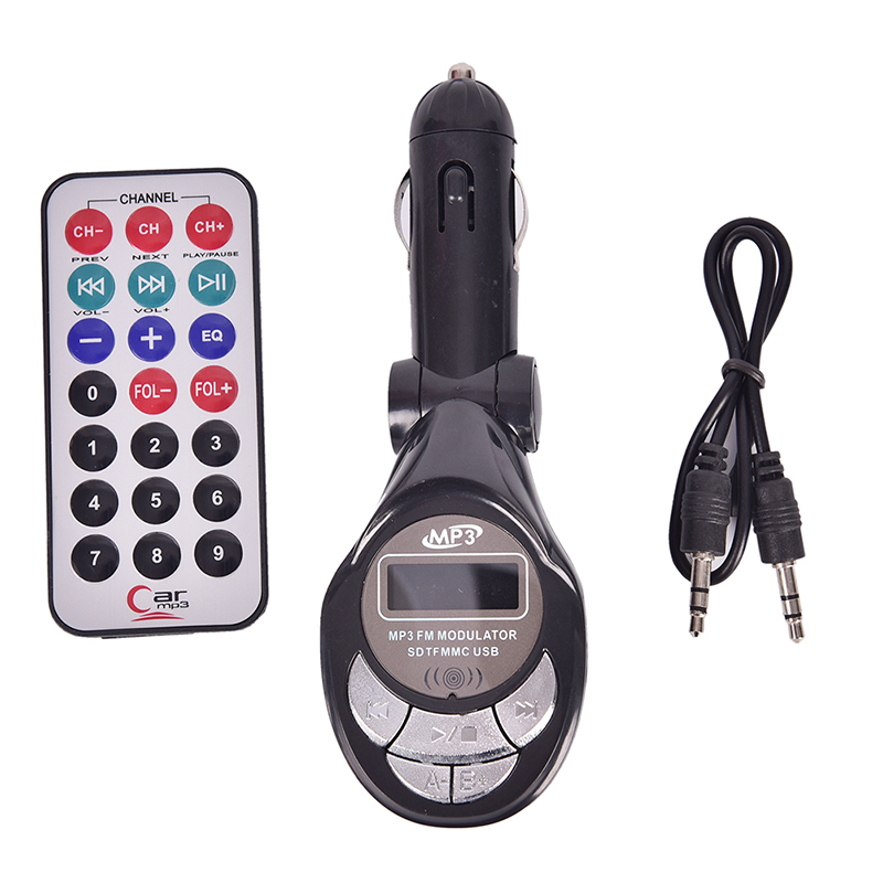 1PC Wireless FM Transmitter Modulator Car MP3 Music Player Latest styles USB SD CD MMC Remote Car Styling MP3 Player