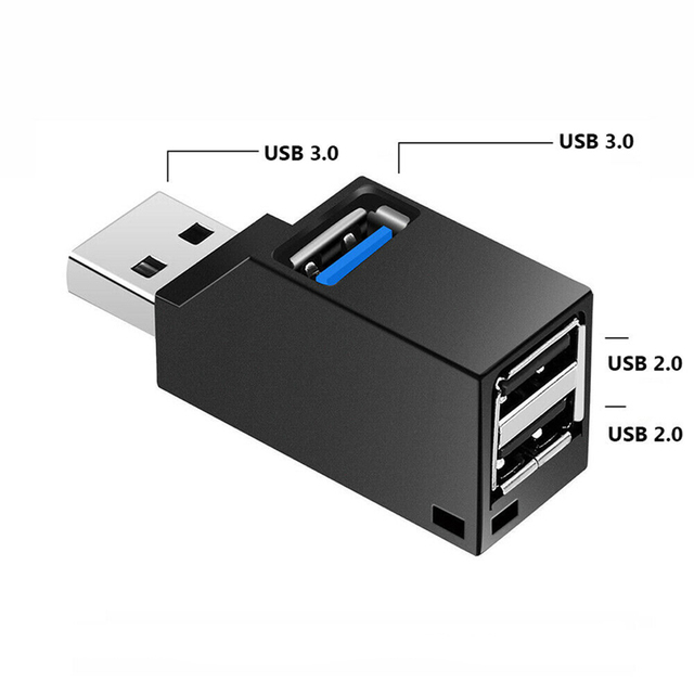 USB 3.0 Hub 3 Ports Portable Fast Data Transfer USB Splitter for Computer Laptop Macbook 2.0 Hub Extender Adapter PC Accessories