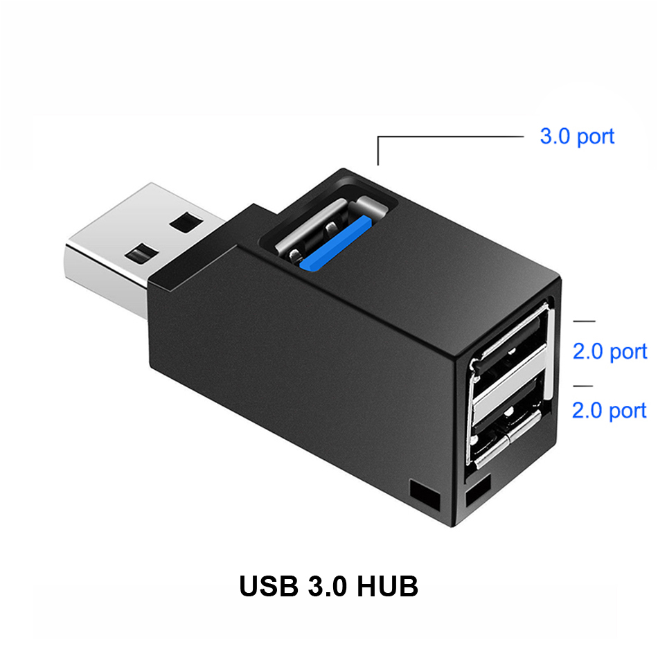 USB 3.0 Hub 3 Ports Portable Fast Data Transfer USB Splitter for Computer Laptop Macbook 2.0 Hub Extender Adapter PC Accessories