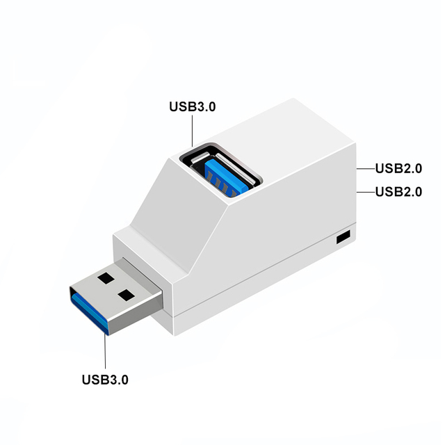 USB 3.0 Hub 3 Ports Portable Fast Data Transfer USB Splitter for Computer Laptop Macbook 2.0 Hub Extender Adapter PC Accessories