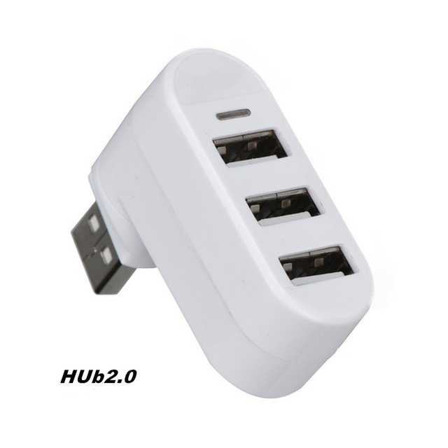 USB Hub 2.0 Adapter Rotate High Speed U Disk Reader Splitter 3 Ports USB 2.0 for Computer PC Laptop Mac Mini Accessories