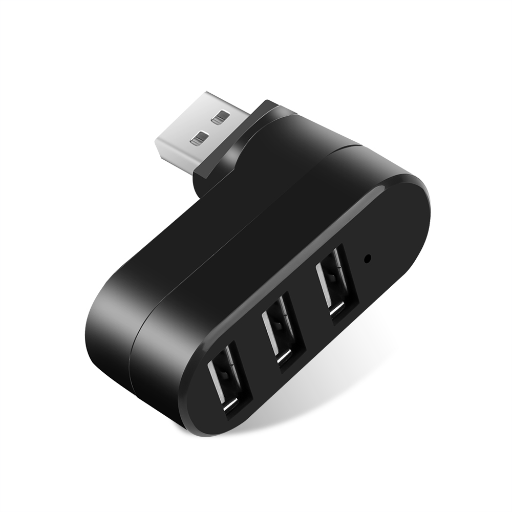 USB Hub 2.0 Adapter Rotate High Speed U Disk Reader Splitter 3 Ports USB 2.0 for Computer PC Laptop Mac Mini Accessories