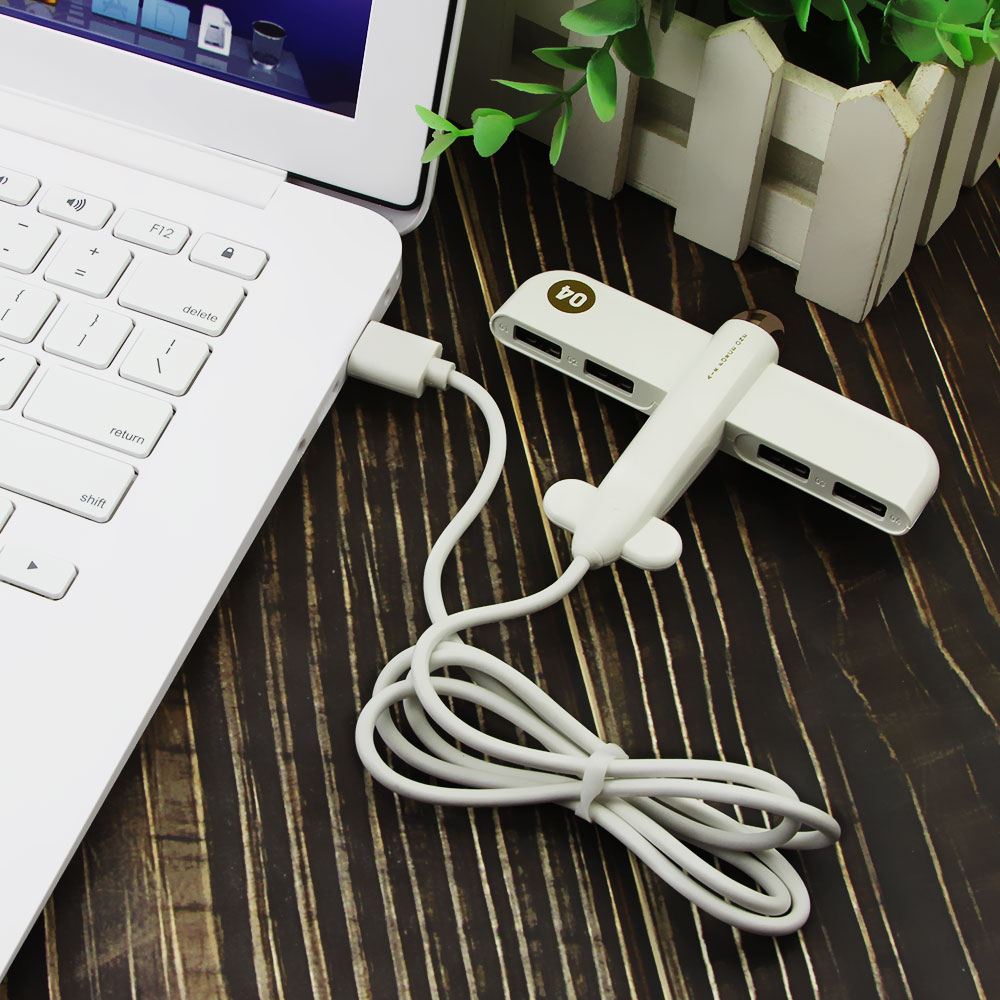 4 Ports Combo Micro USB 2.0 Hub Plane Shape Multi Port Usb Splitter Creative Mini Hab Portable Accessories For PC Computer