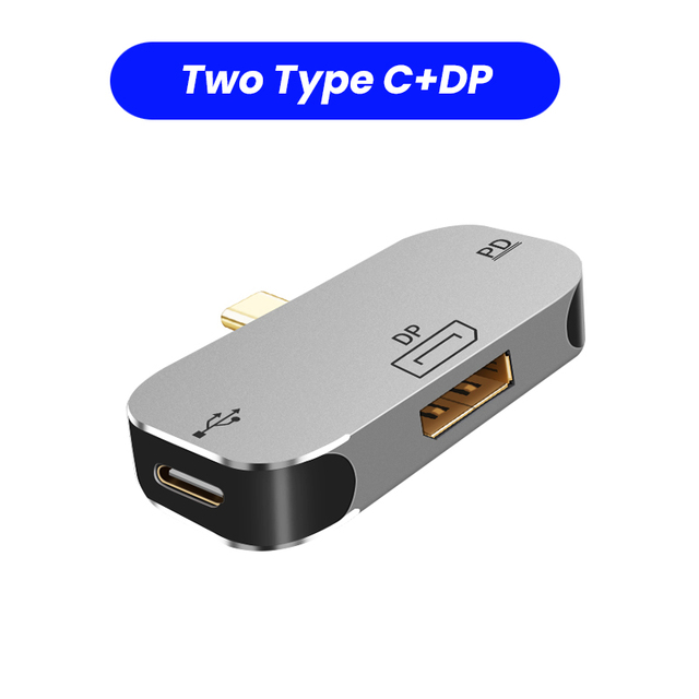 USB Hub 3-in-1 Extender USB Type C To Mini DP/HD/USB A Data Sync Fast Transport Video Converter Computer Phone PD Phone Adapter