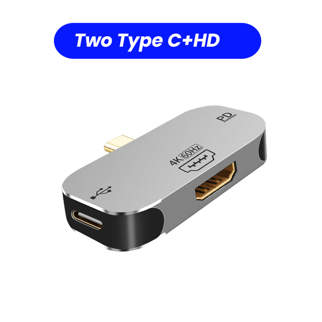 USB Hub 3-in-1 Extender USB Type C To Mini DP/HD/USB A Data Sync Fast Transport Video Converter Computer Phone PD Phone Adapter