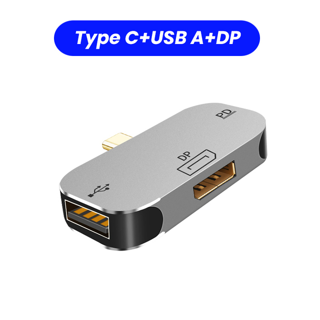 USB Hub 3-in-1 Extender USB Type C To Mini DP/HD/USB A Data Sync Fast Transport Video Converter Computer Phone PD Phone Adapter