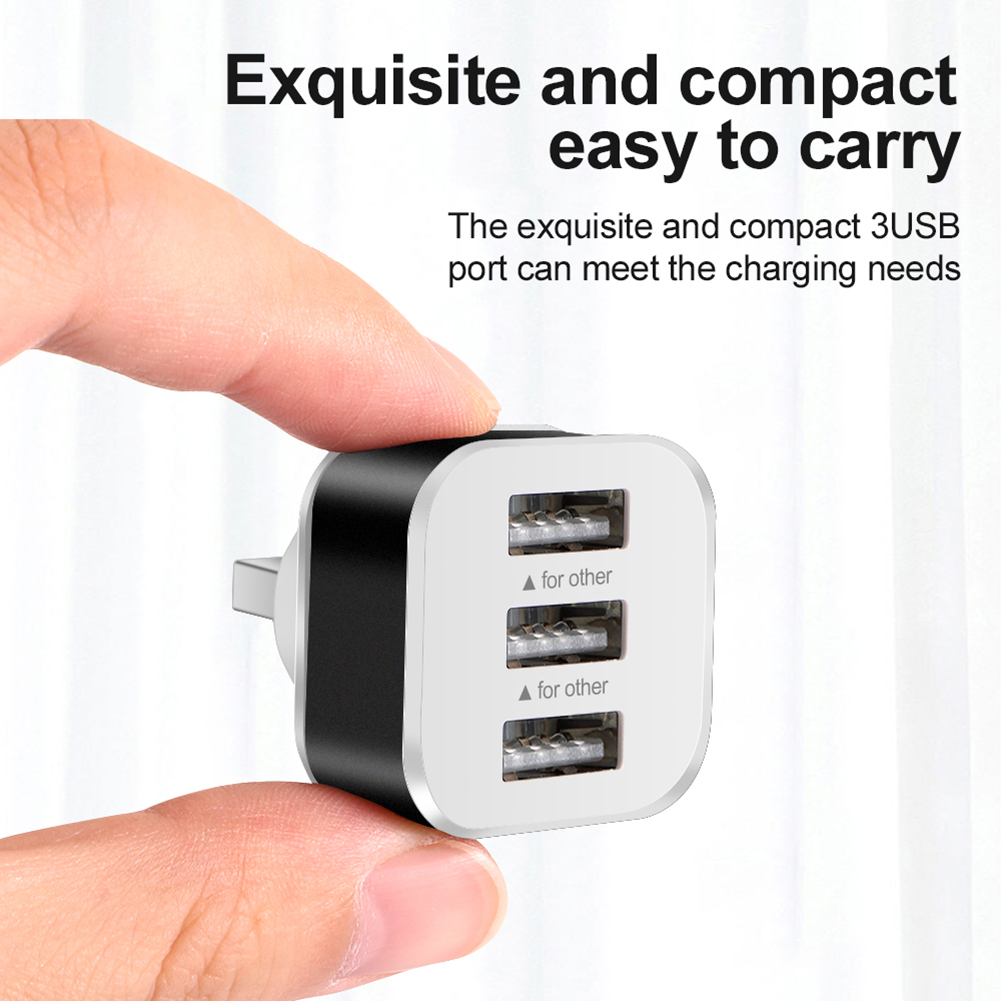 USB Hub 3 Ports Expander Adapter USB 2.0 Hub Multi USB Splitter Hab Mobile Phone Chargers with Indicator for Laptop Accessories