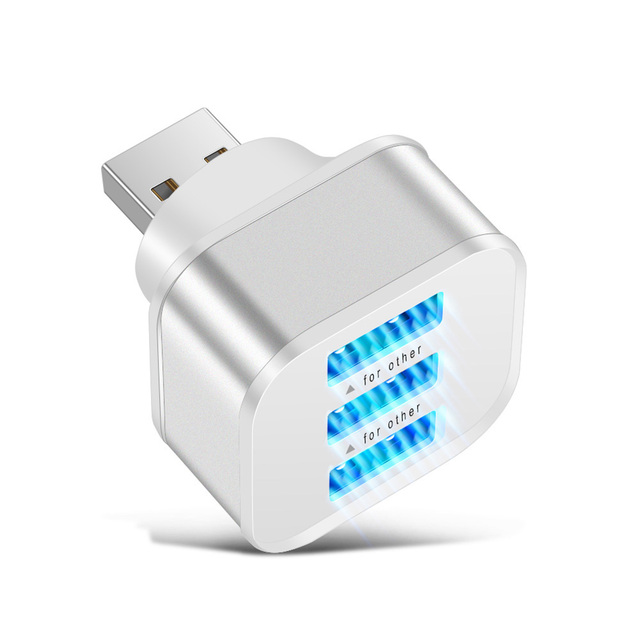 USB Hub 3 Ports Expander Adapter USB 2.0 Hub Multi USB Splitter Hab Mobile Phone Chargers with Indicator for Laptop Accessories