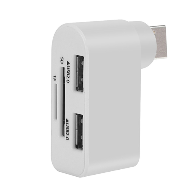 usb2.0 hub 2 port adapter splitter Power Interface SD TF Card Reader for MacBook Air computer laptop