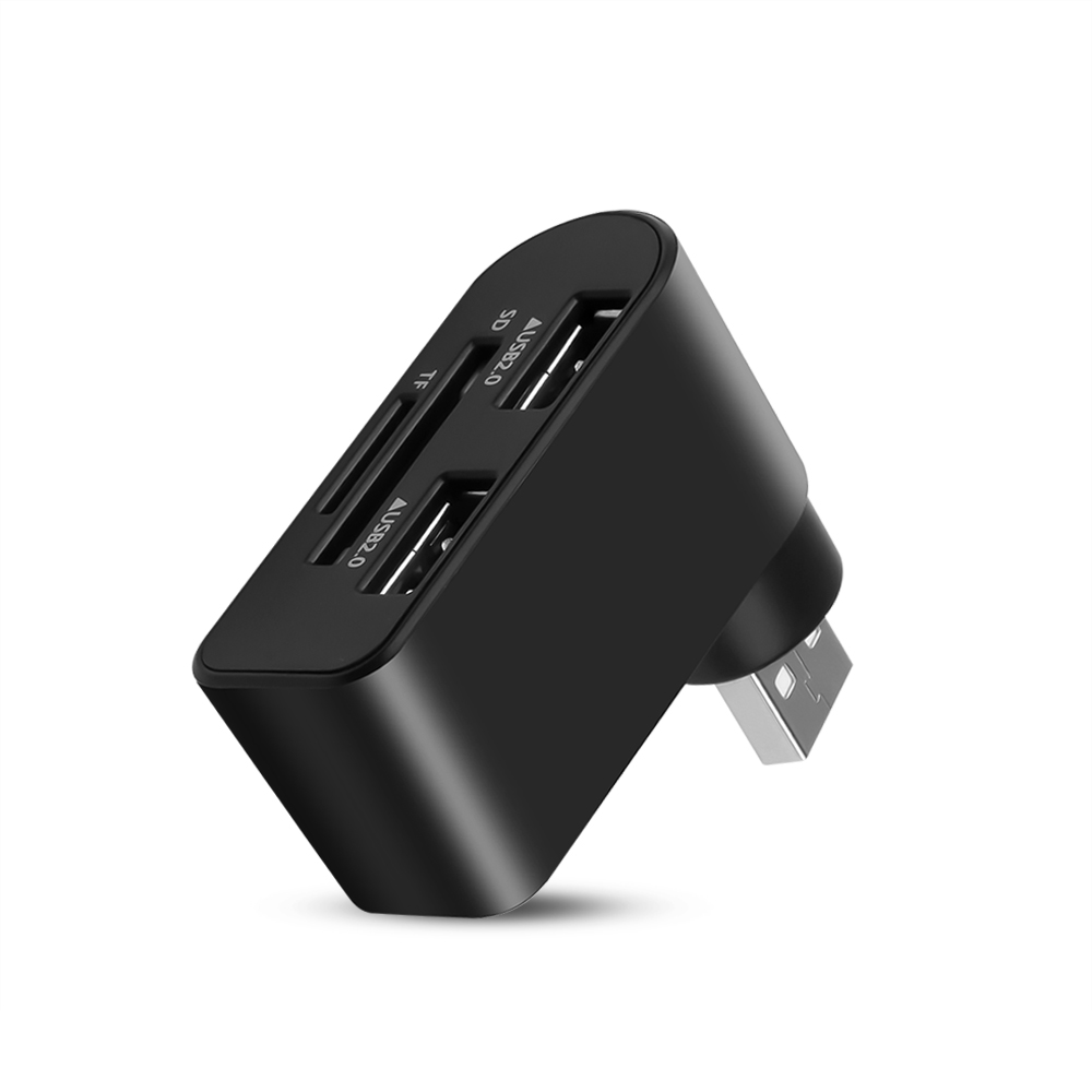 usb2.0 hub 2 port adapter splitter Power Interface SD TF Card Reader for MacBook Air computer laptop