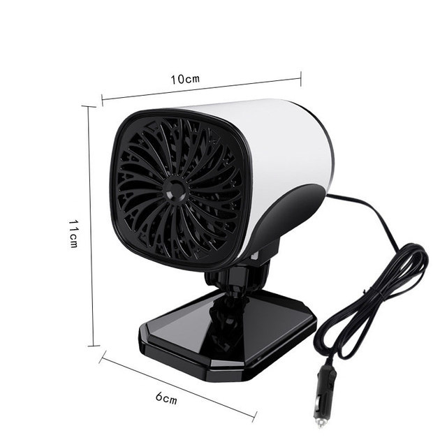 Car Heater 12v Fast Heat 24v Truck Electric Heater Defrosting And Defogging Cold And Warm Dual Use 120W Adjustable 360 °