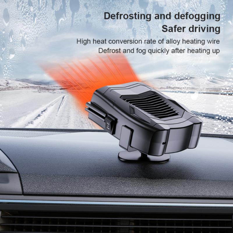 12V Portable Car Heater Electric Cooling Heating Fan 4 IN 1 Electric Dryer Windshield Defogging Demister Defroster