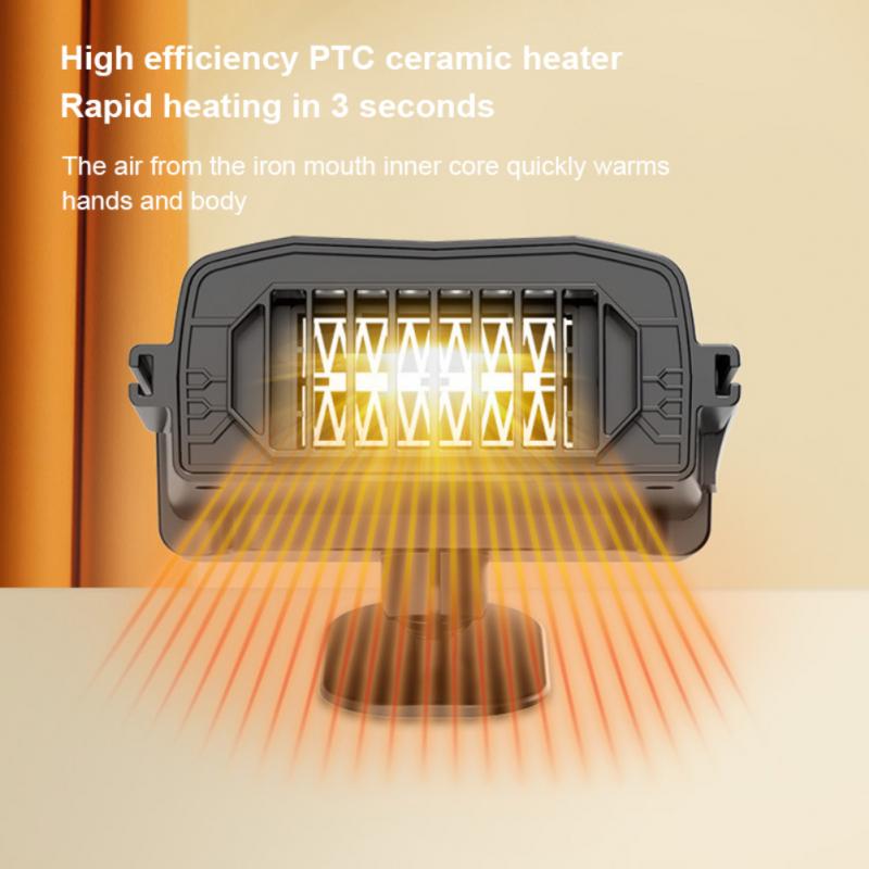 12V Portable Car Heater Electric Cooling Heating Fan 4 IN 1 Electric Dryer Windshield Defogging Demister Defroster