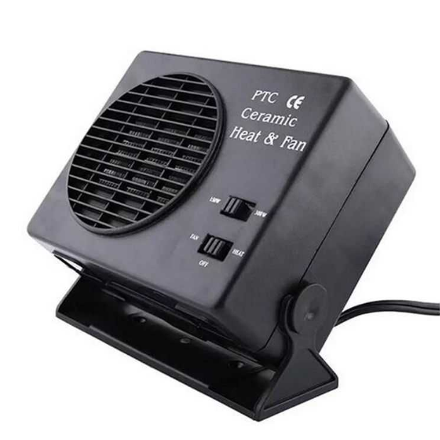 Auto Heater Cup Shape Warm Air Blower Electric Fan Windshield Defogging Rotatable Foaldable Demister Defroster Portable