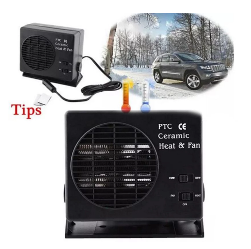 Auto Heater Cup Shape Warm Air Blower Electric Fan Windshield Defogging Rotatable Foaldable Demister Defroster Portable