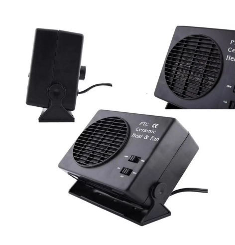 Auto Heater Cup Shape Warm Air Blower Electric Fan Windshield Defogging Rotatable Foaldable Demister Defroster Portable