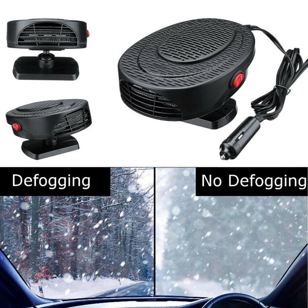 2 IN 1 12V/24V 150W Car Heater Electric Cooling Heating Fan Portable Electric Dryer Windshield Defogging Demister Defroster