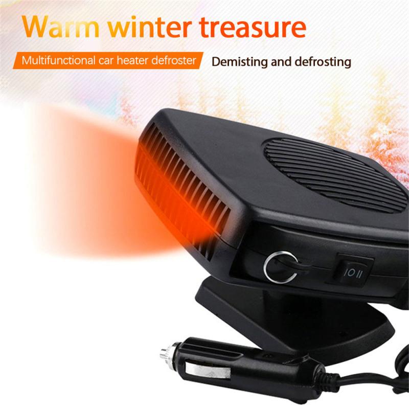 12/24V Car Vehicle Cooling Fan Hot Warm Heater Windscreen Demister Defroster 2 In 1 Portable Auto Car Van Heater Car Accessories