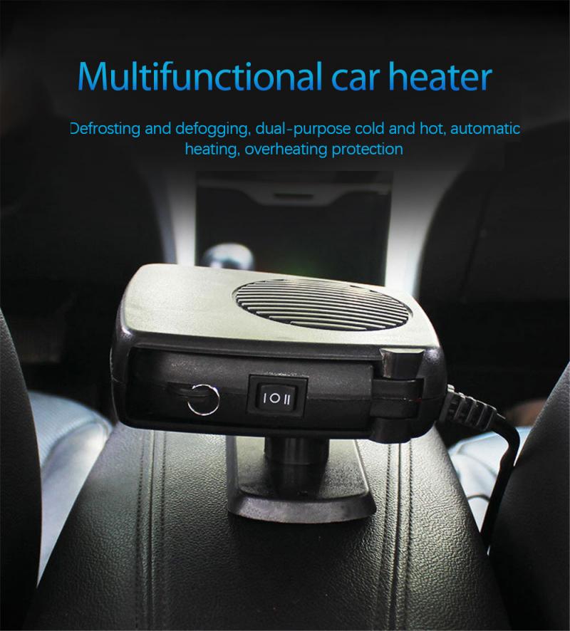 12/24V Car Vehicle Cooling Fan Hot Warm Heater Windscreen Demister Defroster 2 In 1 Portable Auto Car Van Heater Car Accessories