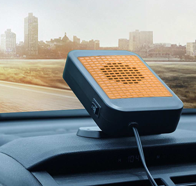 Car Heater 12V/24V 200W Portable 360 Degree Adjustable Electric Heater Cooling Fan Air Purifier Windscreen Defogging Defroster