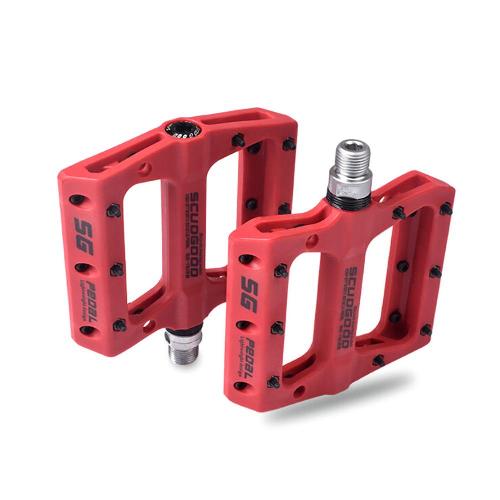 1Pair Flat Bicycle Pedal Nylon Fiber Sealed Bearing Large Surface Pedals MTB Bicycle Part For Cycling Bike Accessories