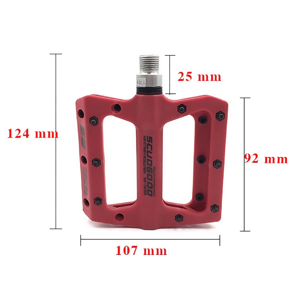 1Pair Flat Bicycle Pedal Nylon Fiber Sealed Bearing Large Surface Pedals MTB Bicycle Part For Cycling Bike Accessories