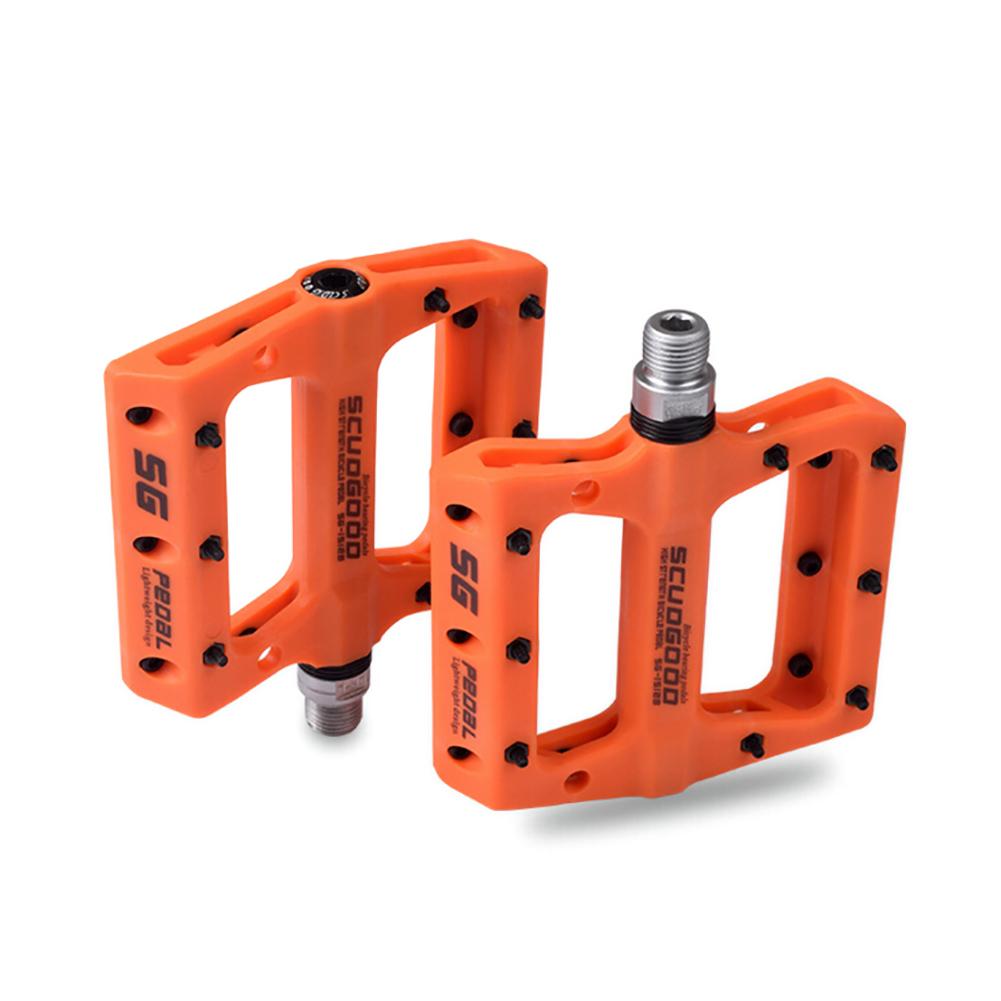 1Pair Flat Bicycle Pedal Nylon Fiber Sealed Bearing Large Surface Pedals MTB Bicycle Part For Cycling Bike Accessories
