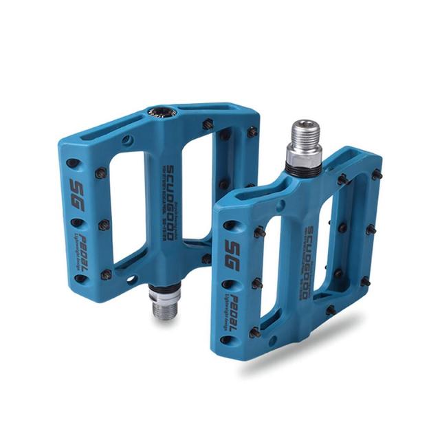 1Pair Flat Bicycle Pedal Nylon Fiber Sealed Bearing Large Surface Pedals MTB Bicycle Part For Cycling Bike Accessories