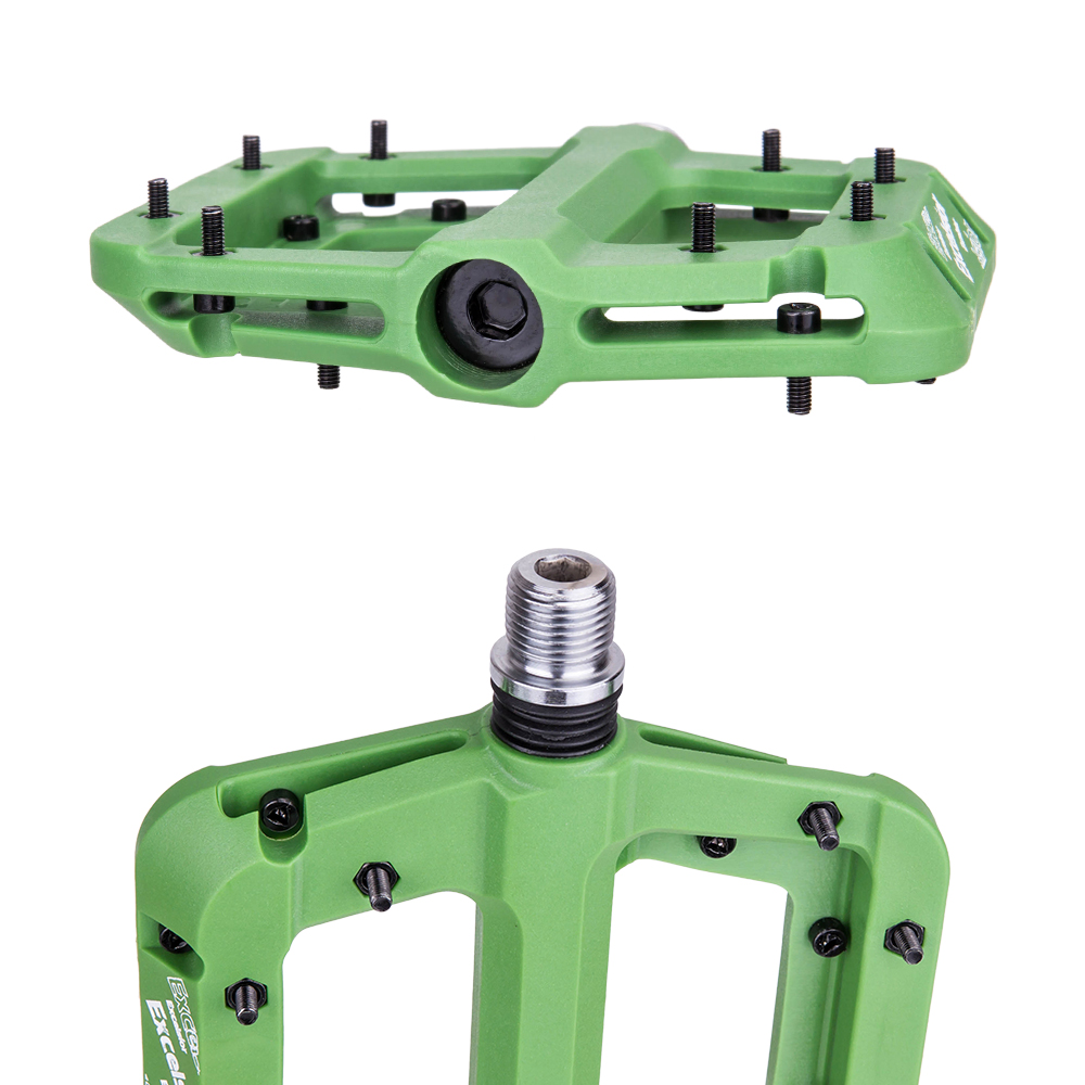 2pcs MTB Bike Pedal Nylon 2 Bearing Composite Mountain Bike Pedals High-Strength Non-Slip Bicycle Pedals Surface