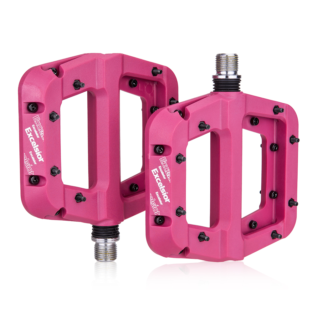 2pcs MTB Bike Pedal Nylon 2 Bearing Composite Mountain Bike Pedals High-Strength Non-Slip Bicycle Pedals Surface