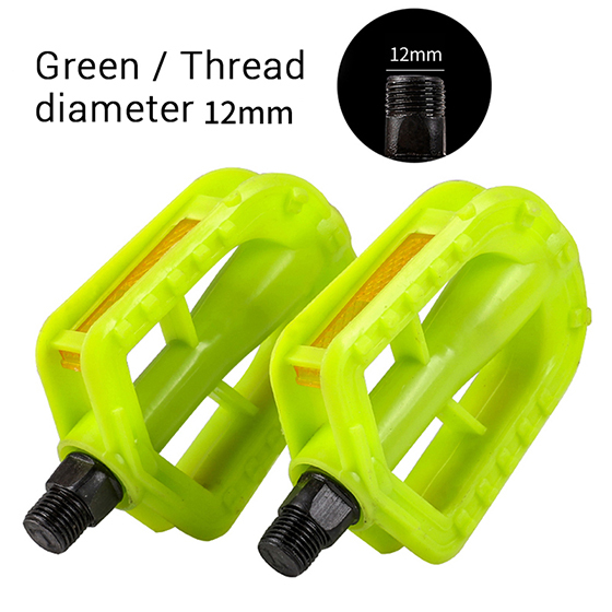 2pcs Lightweight Kids' Bikes Bicycle Pedal 12MM Hard Plastic Footrest Cycling Pedsl Anti-Slip Children Kid Bicycle Pedals