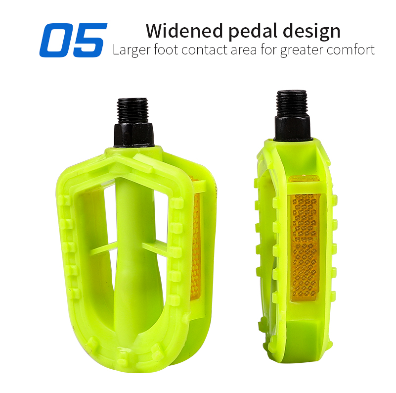 2pcs Lightweight Kids' Bikes Bicycle Pedal 12MM Hard Plastic Footrest Cycling Pedsl Anti-Slip Children Kid Bicycle Pedals