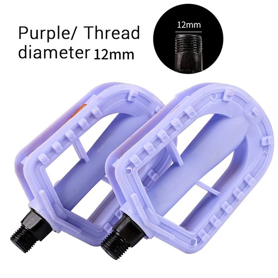2pcs Lightweight Kids' Bikes Bicycle Pedal 12MM Hard Plastic Footrest Cycling Pedsl Anti-Slip Children Kid Bicycle Pedals