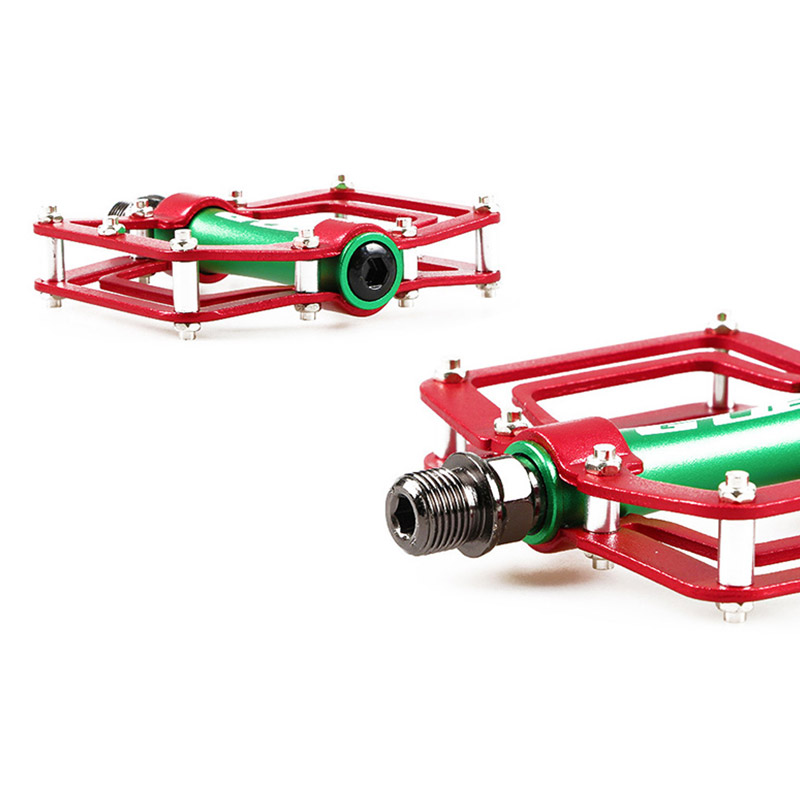 Color mixing Cycling Pedals Professional MTB Road Bike Pedals Aluminum Anti-slip Bicycle Flat Platform Pedals Riding Parts