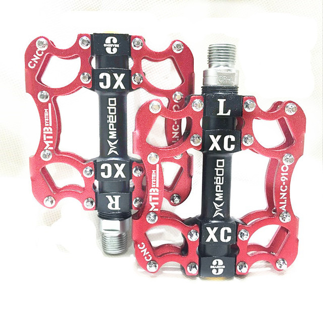 1pair Bicycle Pedal MTB BMX Sealed 2 Bearing Cleats Pegs Road Mountain Bike Aluminum Alloy Anti-slip Cycling Parts