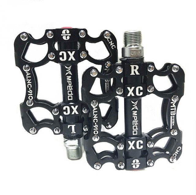 1pair Bicycle Pedal MTB BMX Sealed 2 Bearing Cleats Pegs Road Mountain Bike Aluminum Alloy Anti-slip Cycling Parts