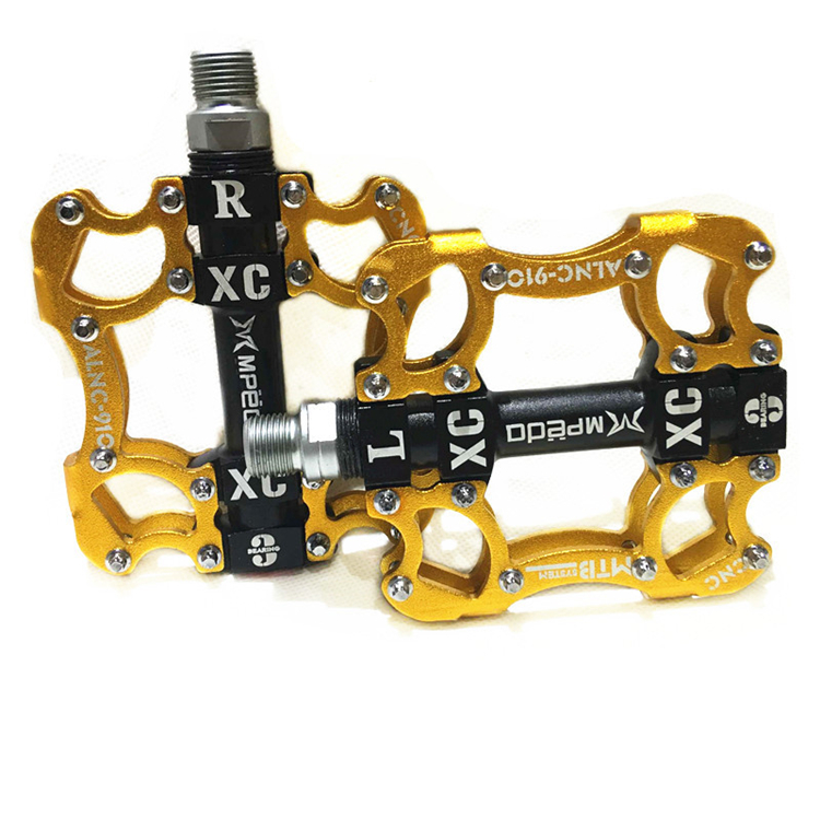 1pair Bicycle Pedal MTB BMX Sealed 2 Bearing Cleats Pegs Road Mountain Bike Aluminum Alloy Anti-slip Cycling Parts
