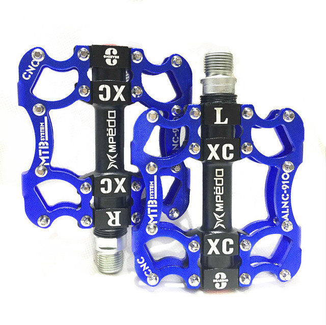 1pair Bicycle Pedal MTB BMX Sealed 2 Bearing Cleats Pegs Road Mountain Bike Aluminum Alloy Anti-slip Cycling Parts