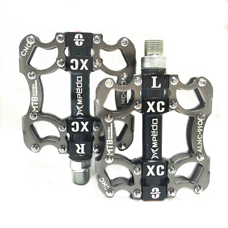 1pair Bicycle Pedal MTB BMX Sealed 2 Bearing Cleats Pegs Road Mountain Bike Aluminum Alloy Anti-slip Cycling Parts
