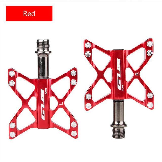 1pair Aluminum Alloy Bike Pedals For MTB Non-slip Bicycle Pedal 3 Bearing Flat Platform Antiskid Cycling Pedal Riding Bike Part