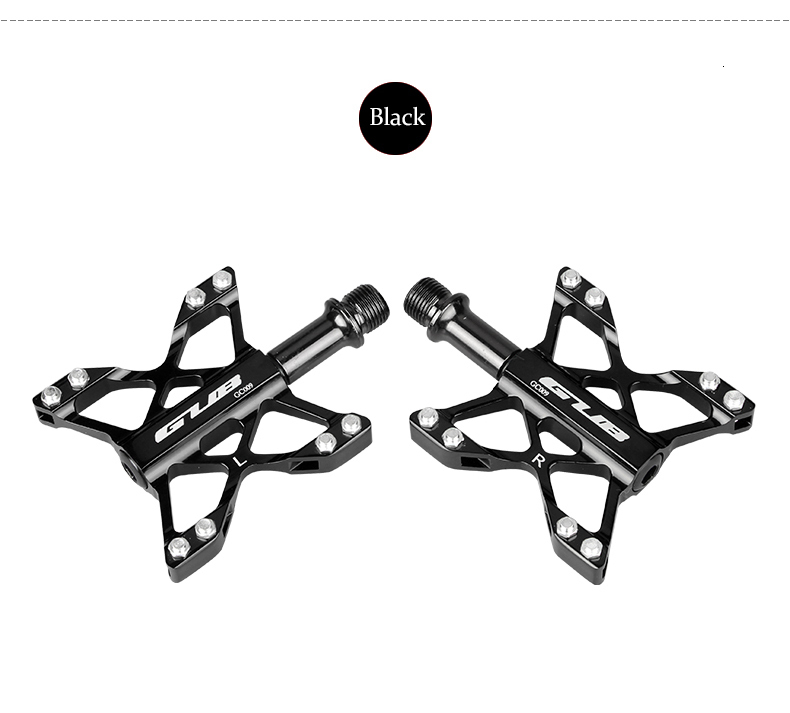 1pair Aluminum Alloy Bike Pedals For MTB Non-slip Bicycle Pedal 3 Bearing Flat Platform Antiskid Cycling Pedal Riding Bike Part