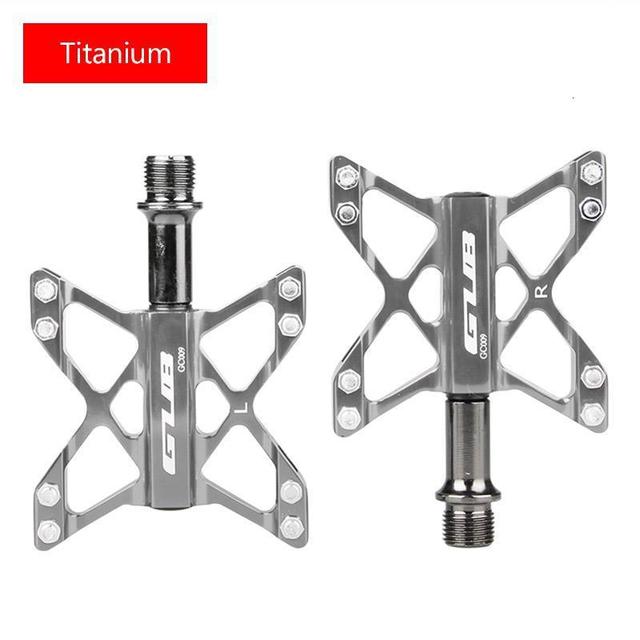 1pair Aluminum Alloy Bike Pedals For MTB Non-slip Bicycle Pedal 3 Bearing Flat Platform Antiskid Cycling Pedal Riding Bike Part